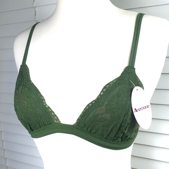 🚫SOLD! *NWT🤩 |•ANEMONE•| Pretty Olive Green Bralette* - Picture 5 of 8